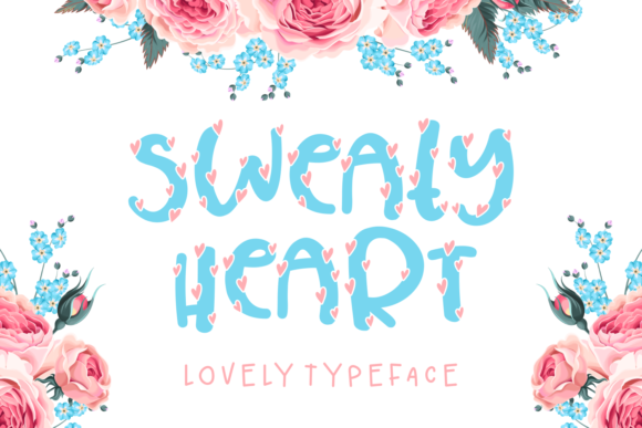 Sweaty Heart Font for Valentine Crafts